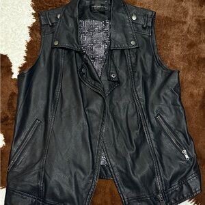 Bagatelle Black Leather Vest